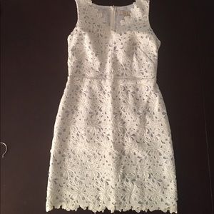 LOFT white lace dress