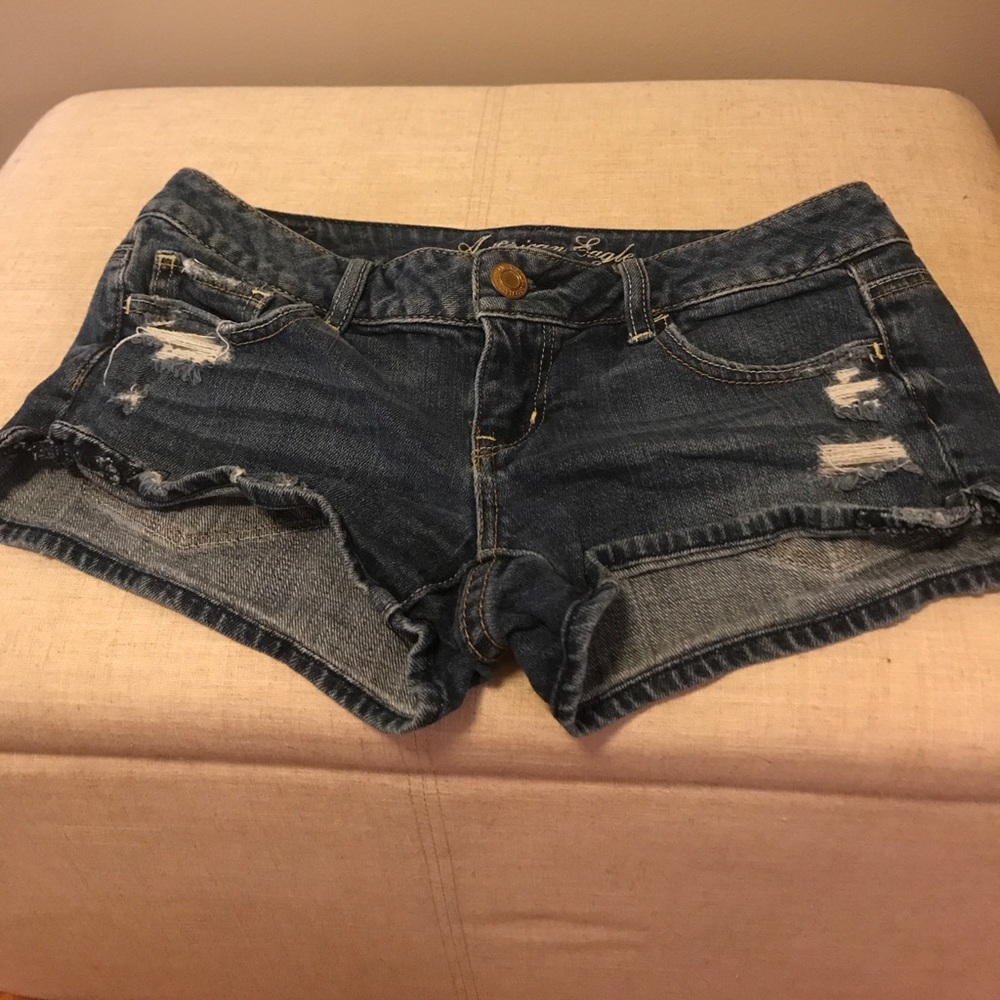 Distressed American Eagle Jean Shorts