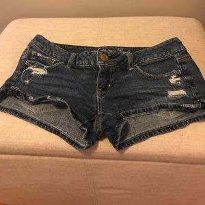 Distressed American Eagle Jean Shorts