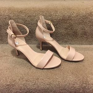 BP by Nordstrom Nude Patent Sandal w/Ankle Strap 7