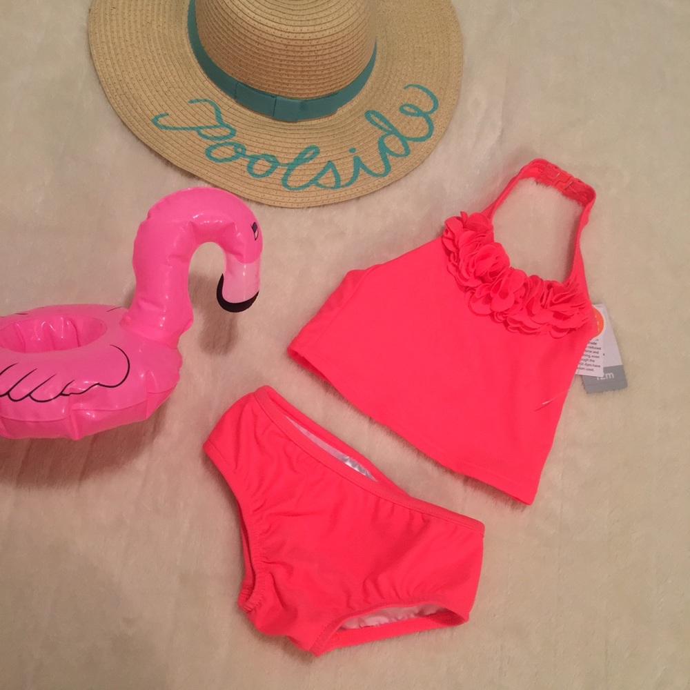 NWT Carter's 2-piece Tankini "Melon" 12m
