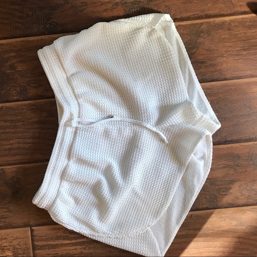 White Crochet Shorts