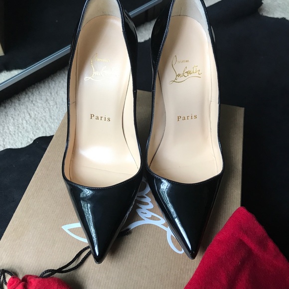 Christian Louboutin So Kate 120 Patent Black Pump - Picture 3 of 7