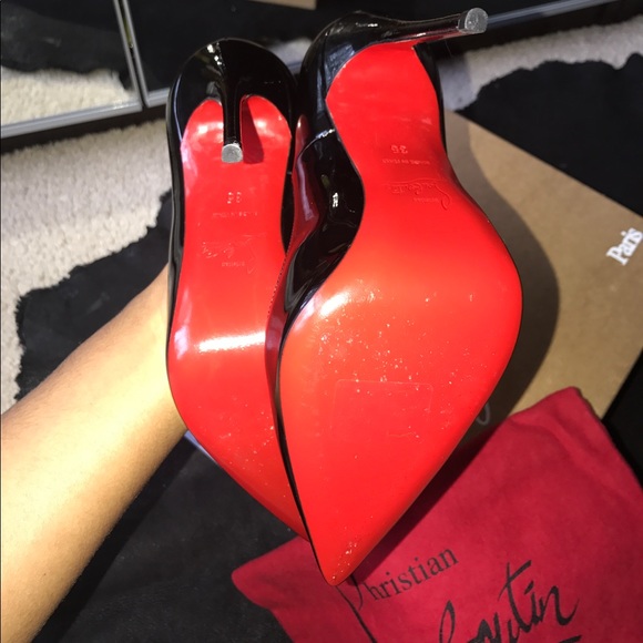 Christian Louboutin So Kate 120 Patent Black Pump - Picture 6 of 7