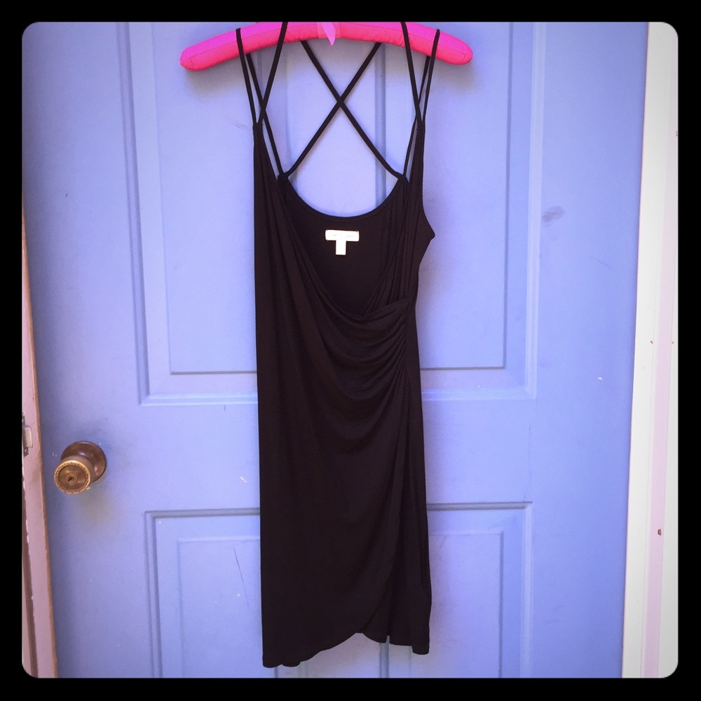 Silence + Noise Strappy Black Dress