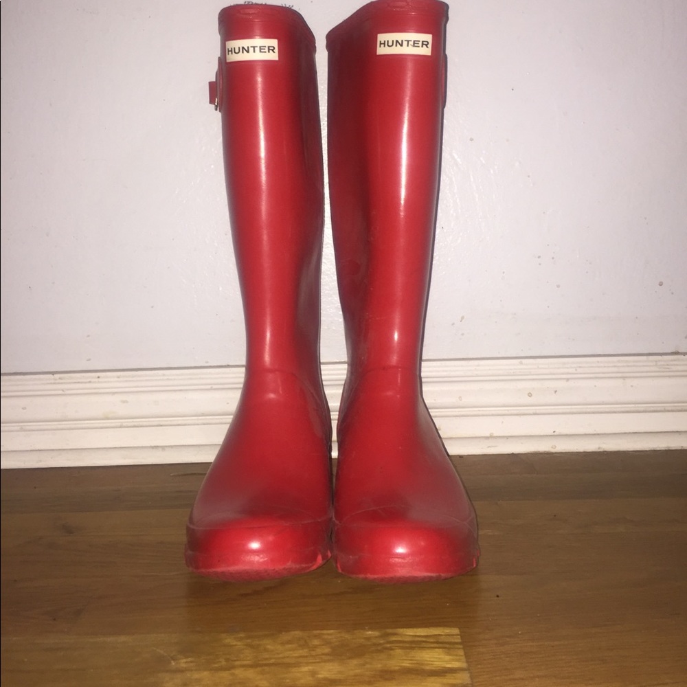 Hunter rain boots, red size 8