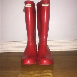 Hunter rain boots, red size 8