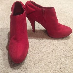 Suede Red Heels