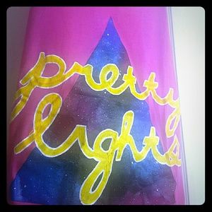 Hand painted Pretty Lights tank top