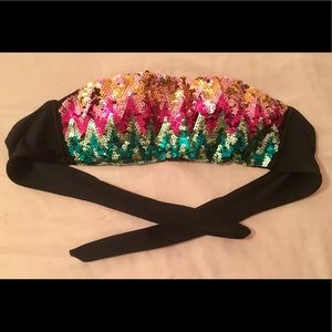 Victoria's Secret sequin patterned swim bandeau