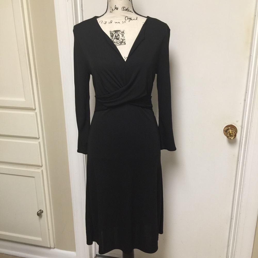 Ann Taylor Loft Little Black Dress twist front