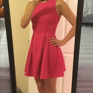 Rose Red Sleeveless Ruffle Dress