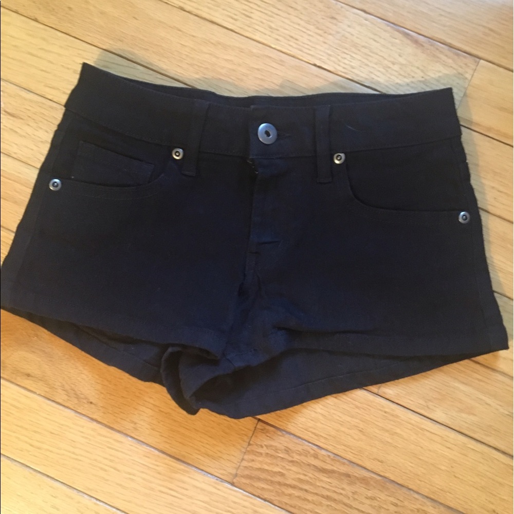 Black jean shorts