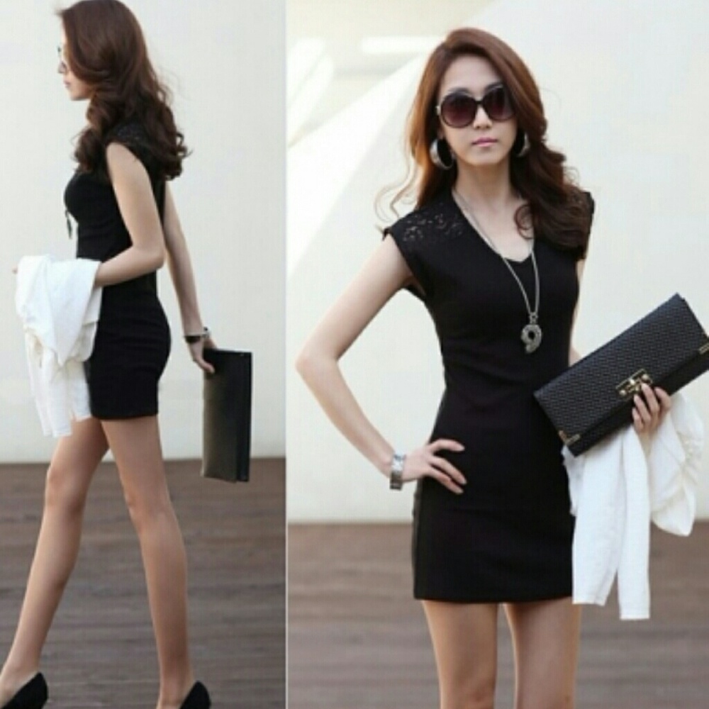 Black mini dress