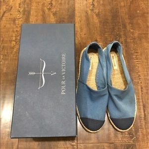 Pour La Victoire Bailey Espadrille Flats Size 7.5