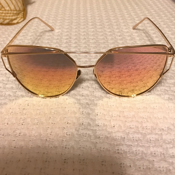 Rose Gold Pink fashion sunglasses - Picture 4 of 6