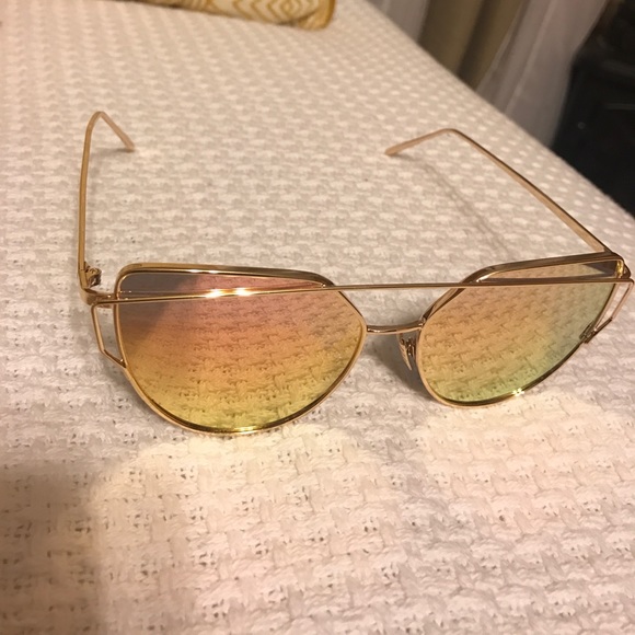 Rose Gold Pink fashion sunglasses - Picture 5 of 6