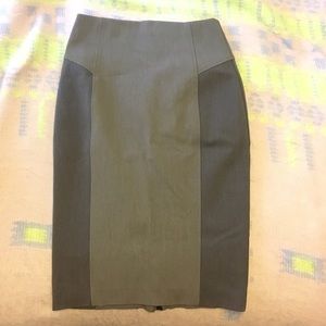 Express classic grey pencil skirt with zip back