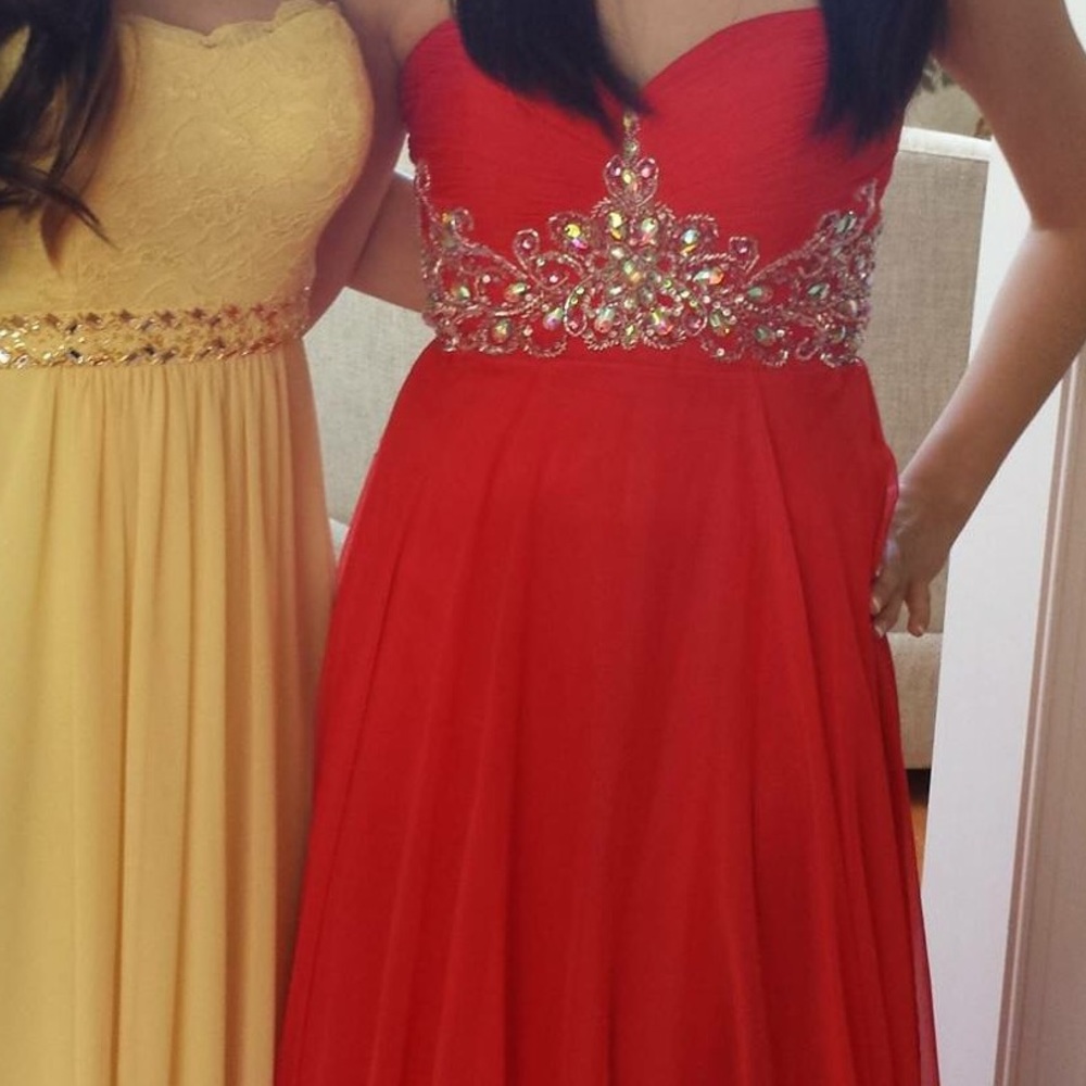 Red Jewel Prom Dress
