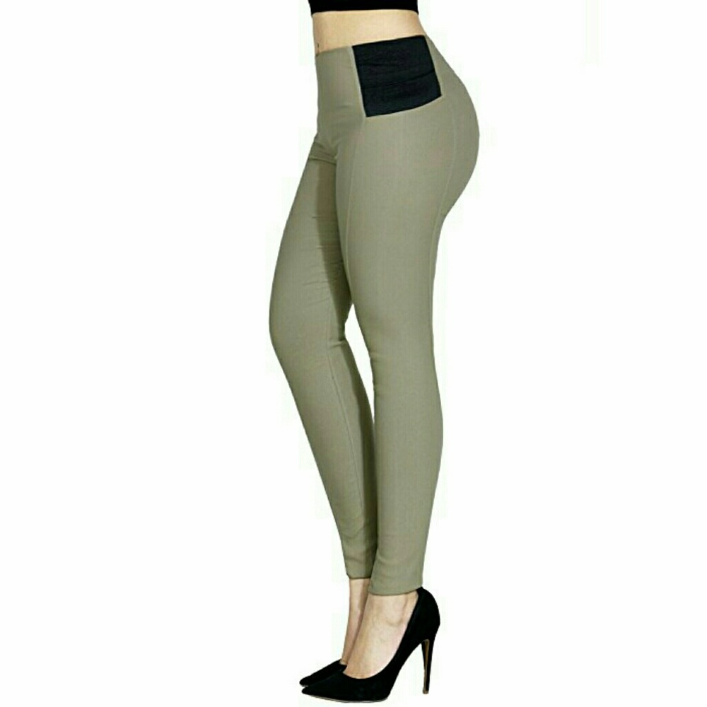 Olive High Waist Sculpting Jeggings