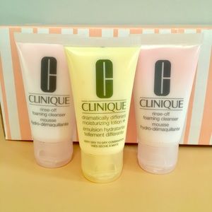 3piece Clinique Make up Cleanser & Moisturizer Set