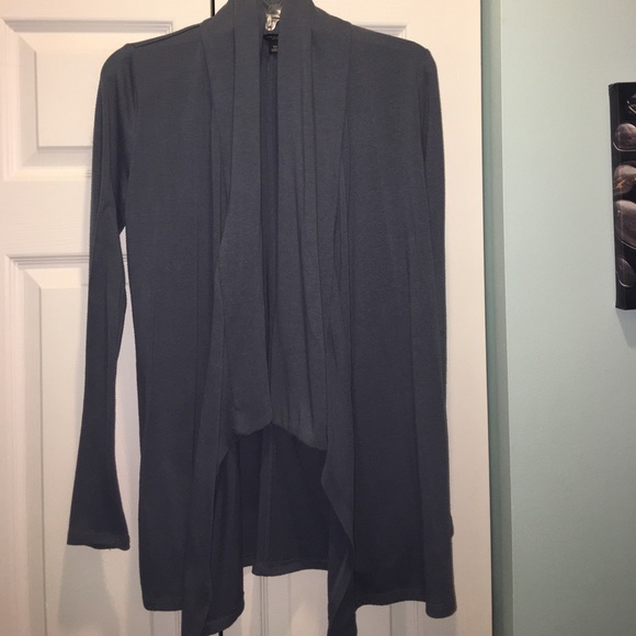 Ann Taylor Blue Gray Open Swing Cardigan Jacket - Picture 1 of 2