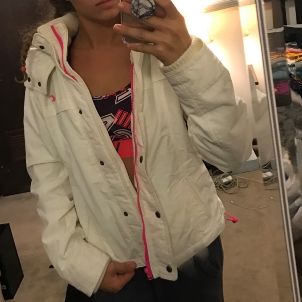 White Hollister Winter coat