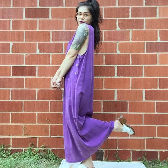 PURPLE VINTAGE MAXI PLAY DRESS - Picture 2 of 4