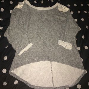 High Low Lace Sweater