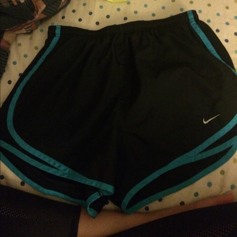 Turquoise Nike tempo shorts