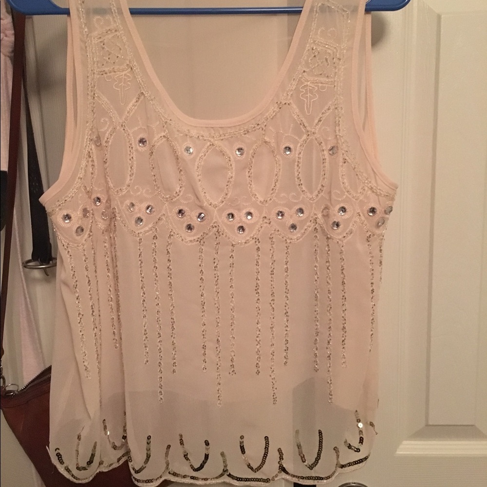 Sheer sequin top