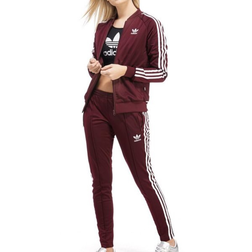 Adidas Maroon Track Pants