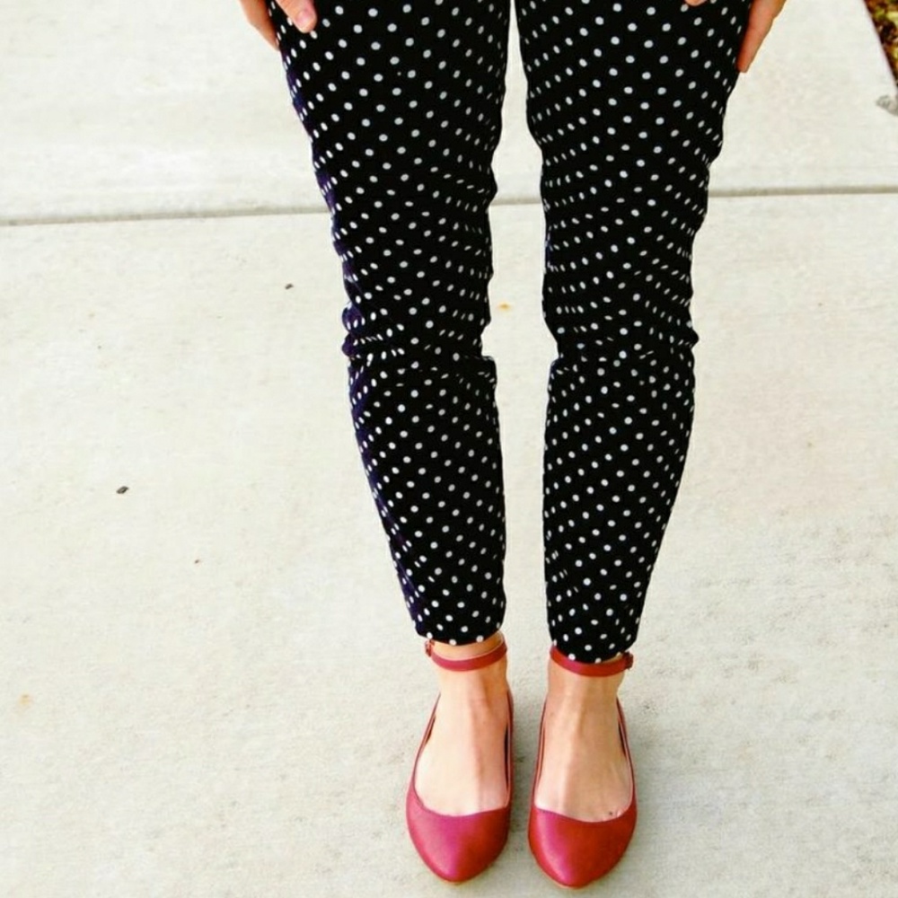 Polka Dot Ankle Pants