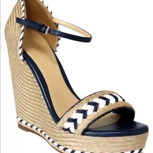 Gucci 370496 Espadrille Wedge Sandals