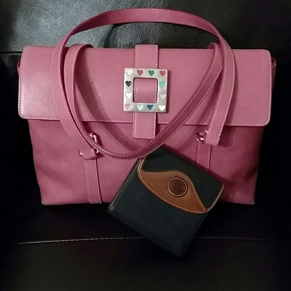 Dooney & Bourke Leather Flap Satchel - Picture 1 of 6