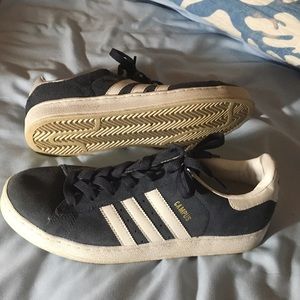 Blue adidas shoes
