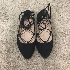 Etc! Ankle lace up flats
