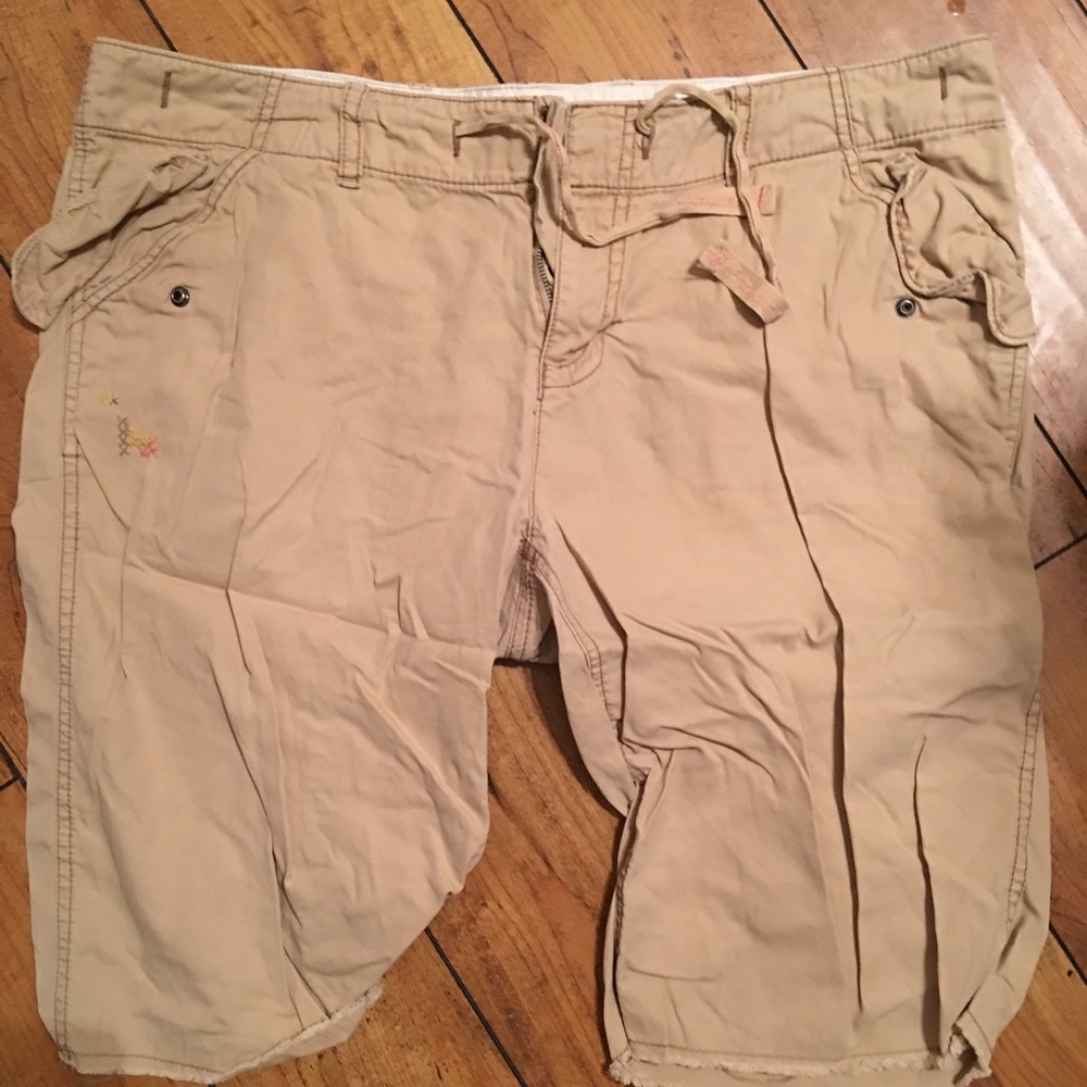 Khaki long shorts