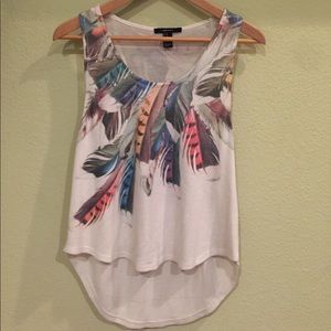 Feather Print Tank Top