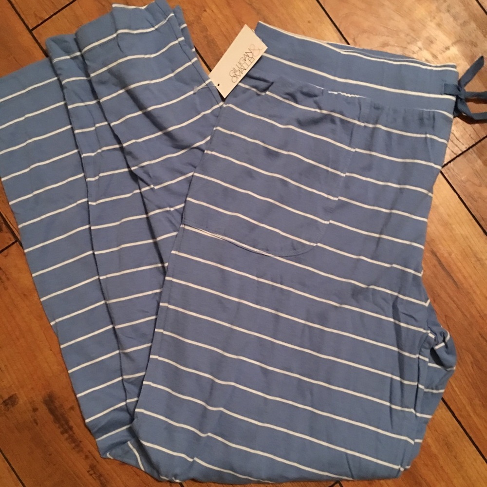 Blue white pj pants
