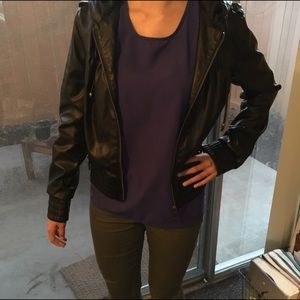 CLOSET CLOSING! Black faux leather jacket