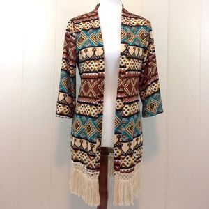 Jody California | Long Fringe Hem Cardigan