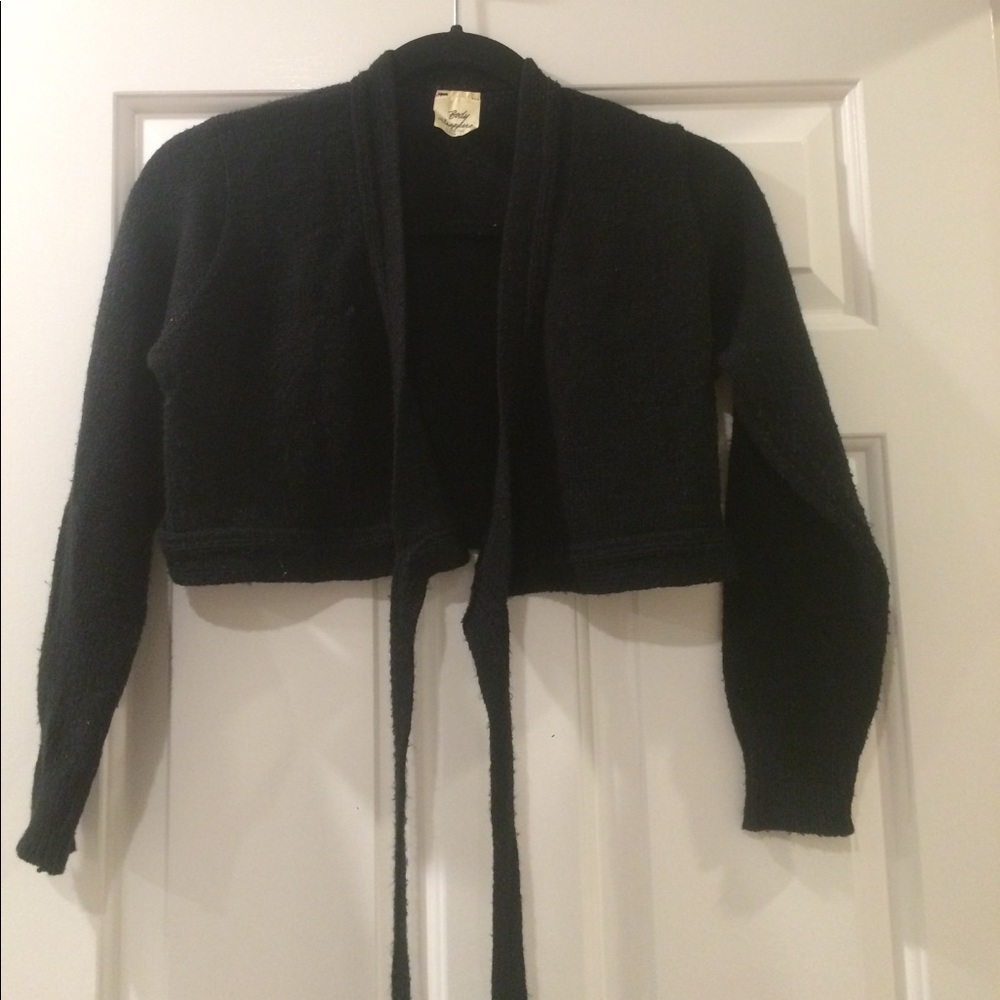 Wrap crop sweater