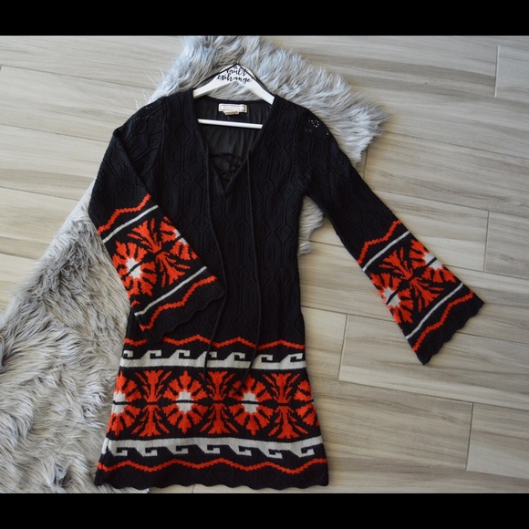 SOLD Flying Tomato Sweater Boho Dress - Picture 2 of 4