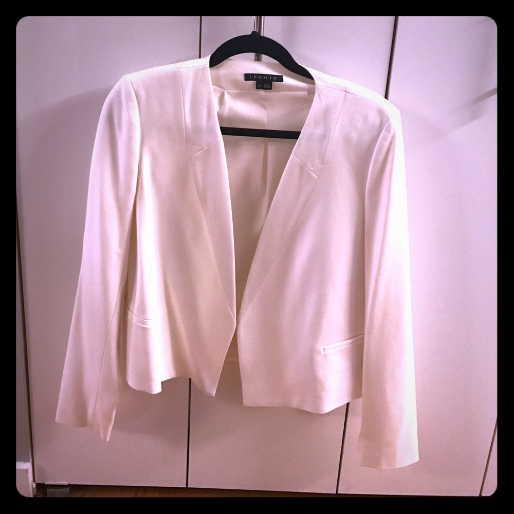 Theory white blazer