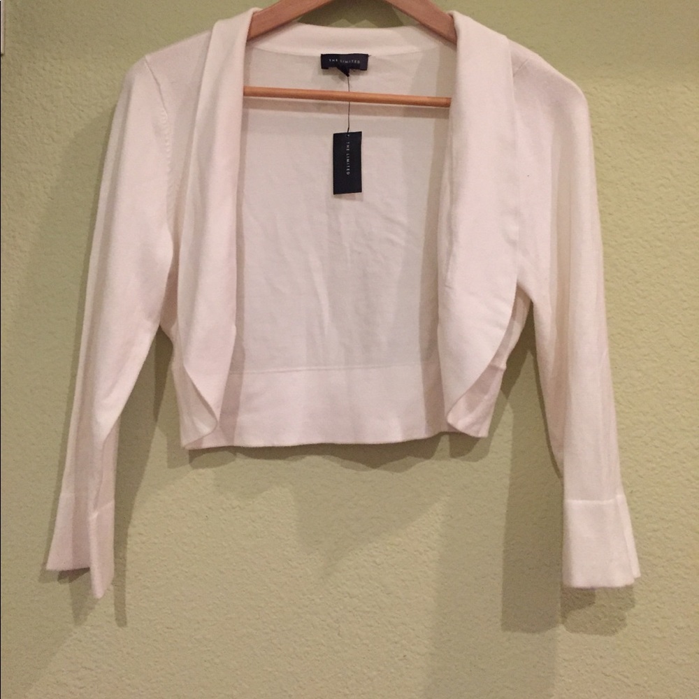 White Quarter Length Cardigan