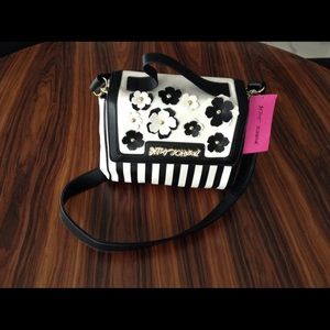 Betsey Johnson Floral Messenger Bag