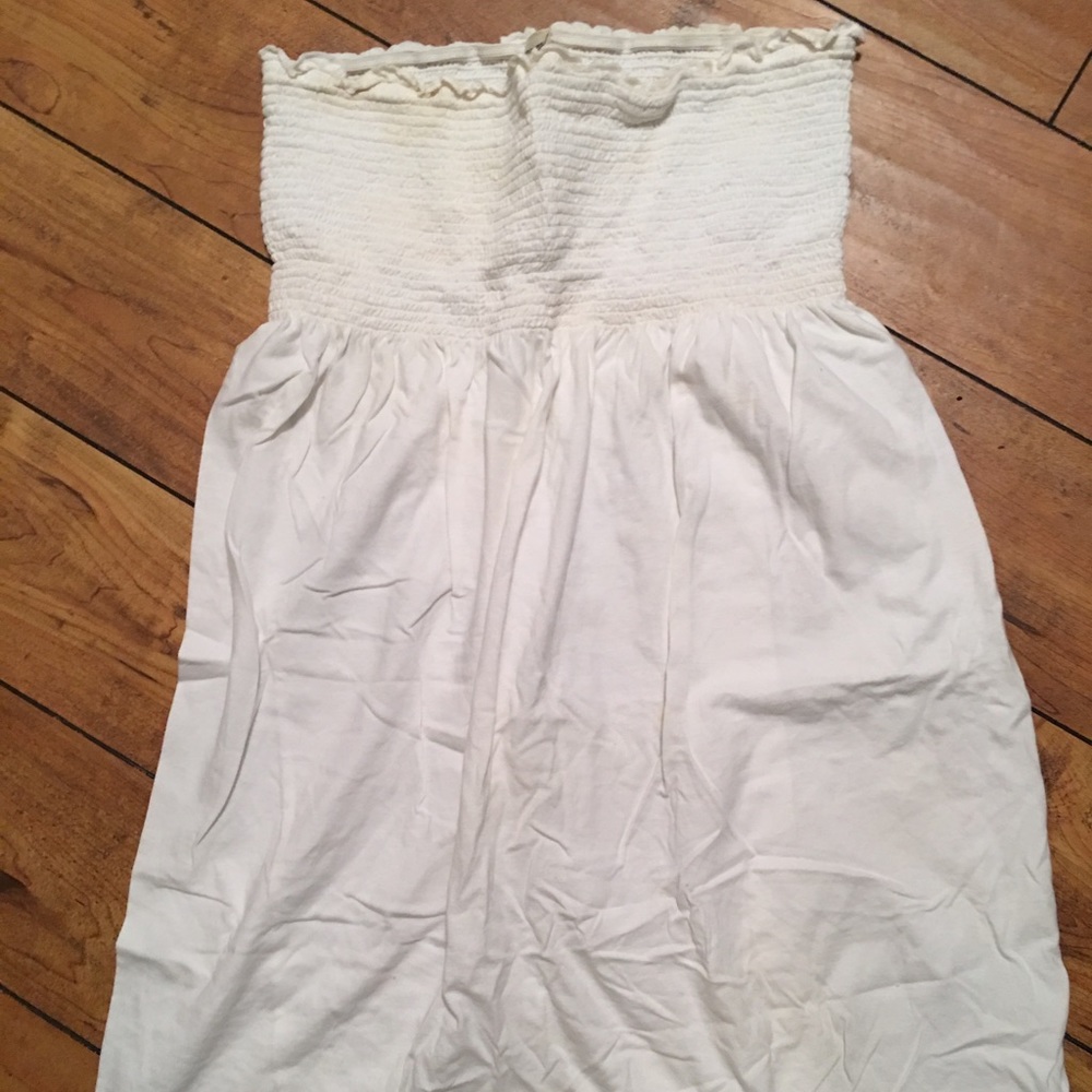 White tube top dress