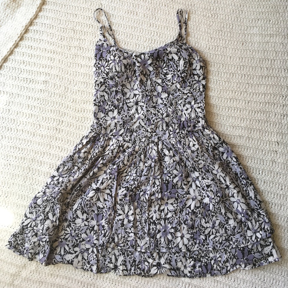 Purple floral dress