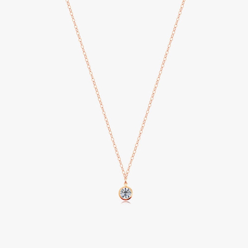 Sparkly CZ diamond necklace in gold/rose gold fill